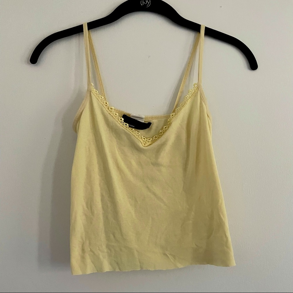 yellow cropped tank